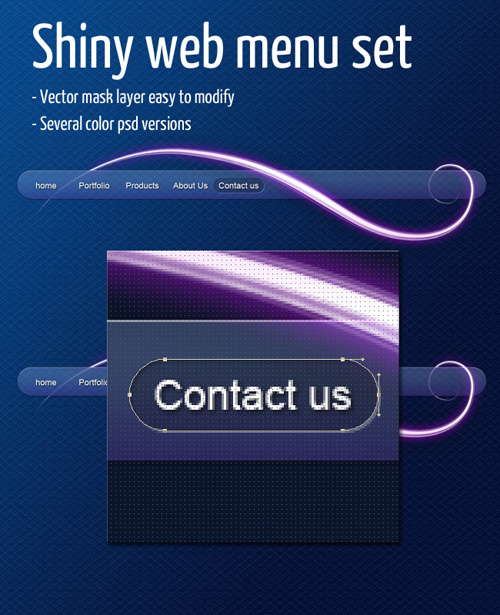 Shiny Web Menu Set
