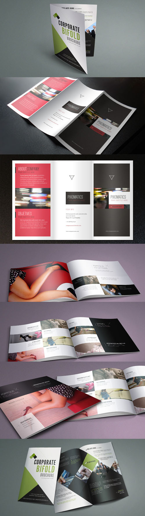 Catalog Fashion and Trifold Corporate Brochure Template