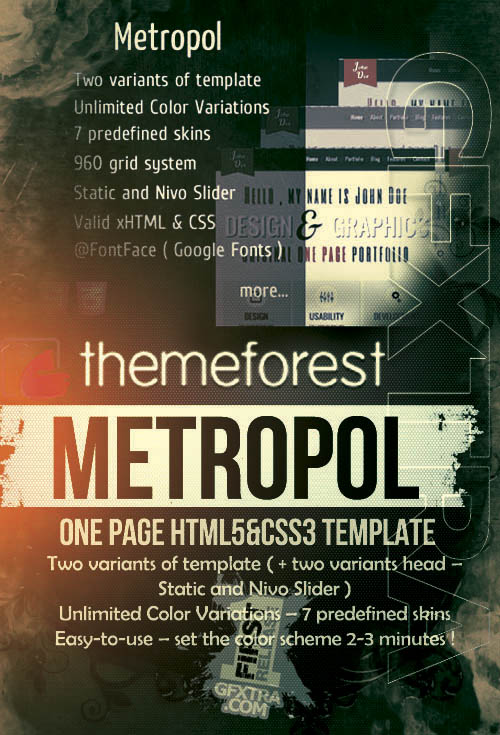ThemeForest: Metropol One Page Template