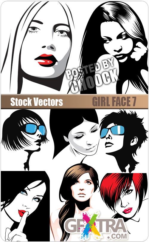 Girl Face 7, 8xEPS