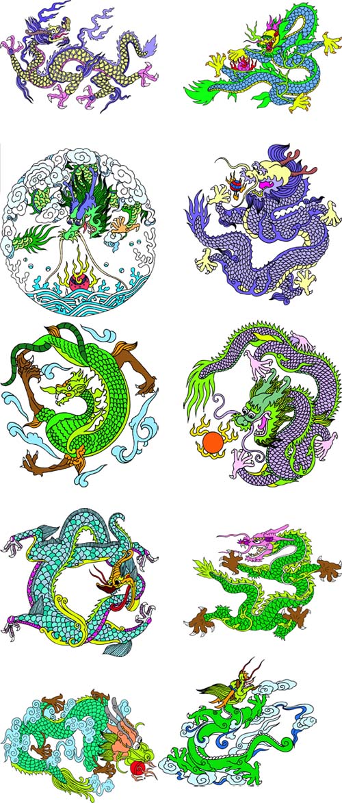 Collection of Dragons Psd 2012