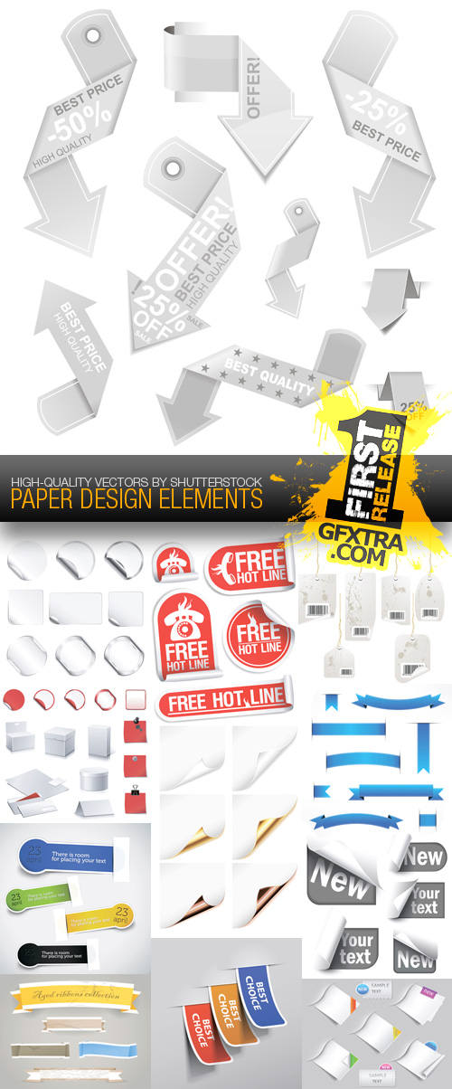 Paper Design Elements, 25xEPS