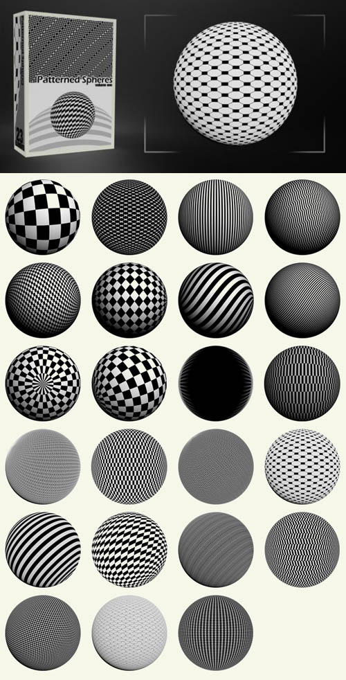 Patterned Spheres Pack 23 Brushes