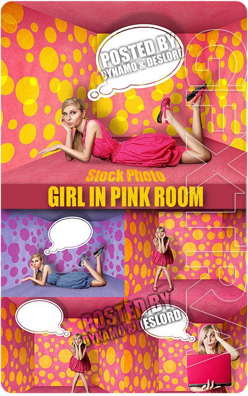 Girl in pink room - UHQ Stock Photo