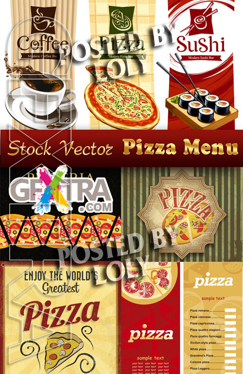 Pizza Menu - Stock Vector