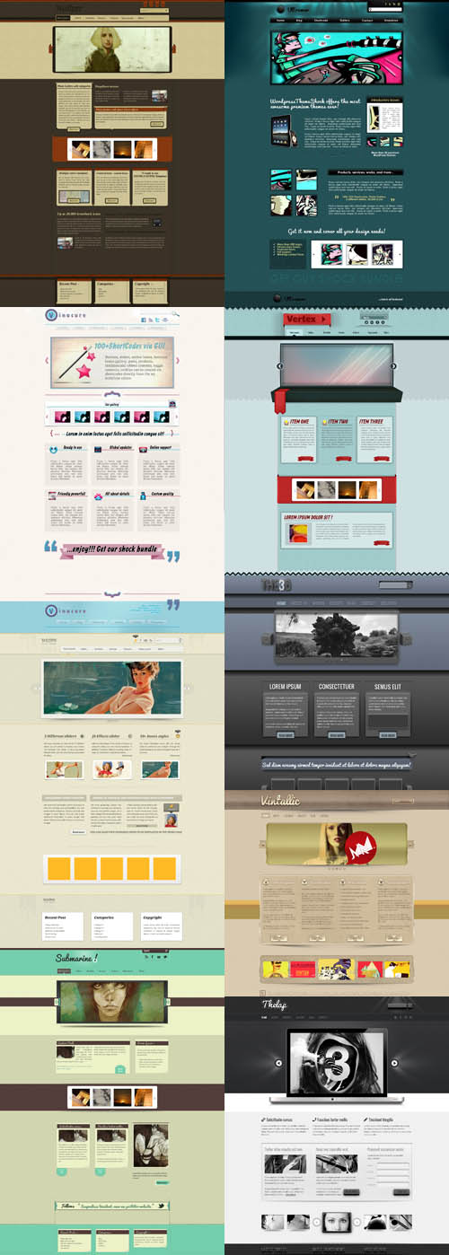 Web Templates Psd Pack 13 For Photoshop