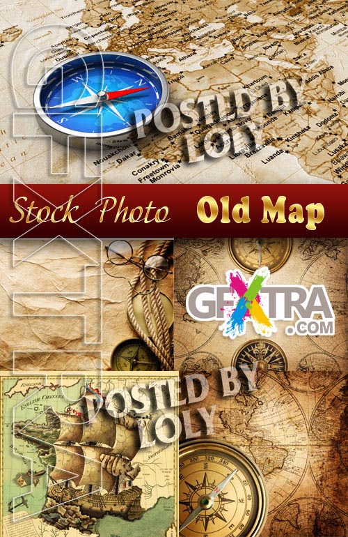 Old Maps - Stock Photo