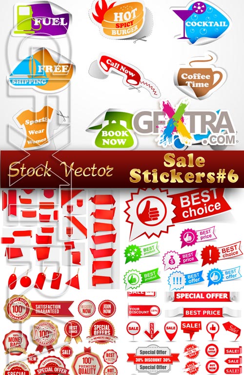 Stickers SALE #6, 5xEPS