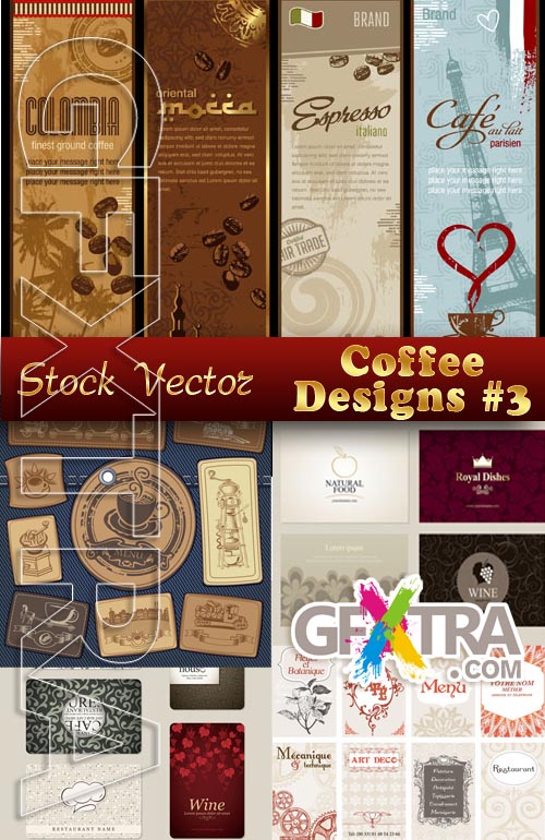 Coffee Designs #1 - Stock Vector