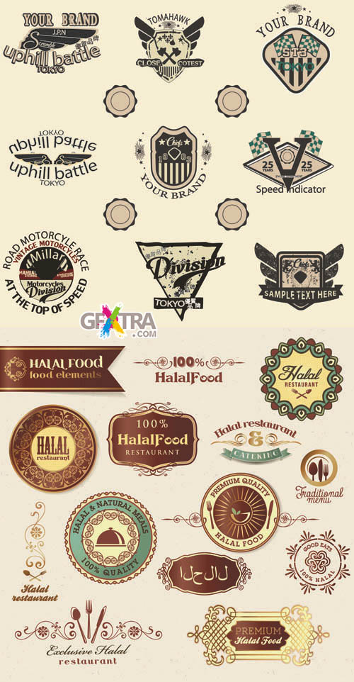 Labels Vector Collection #92