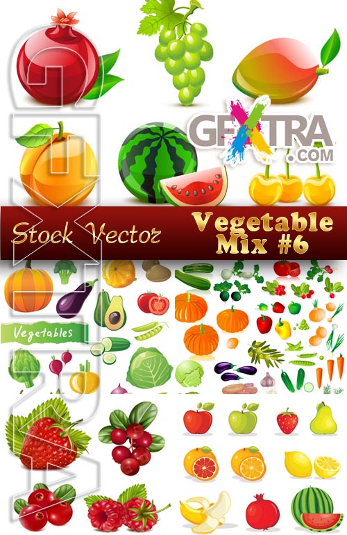 Vegetable mix #6 - Stock Vector