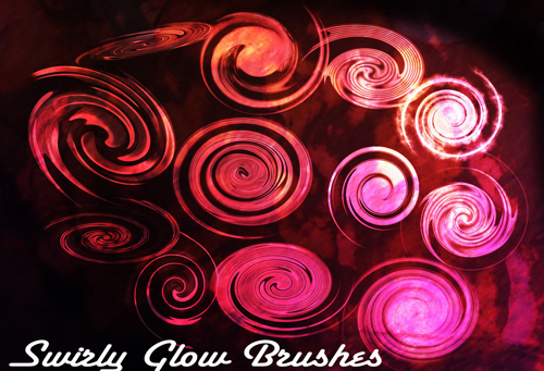 Swirly Glow Brushes Set