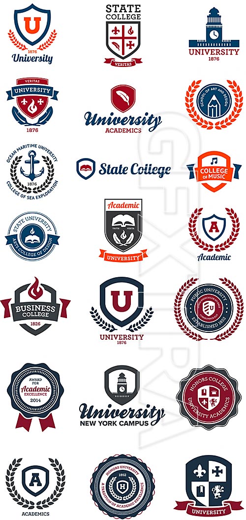 University and college emblems