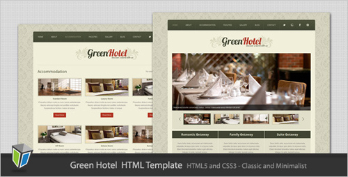 ThemeForest - Green Hotel - Classic and Minimalist HTML Template