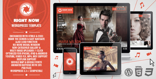 ThemeForest - Right Now WP Full Video, Image with Audio v1.0.3