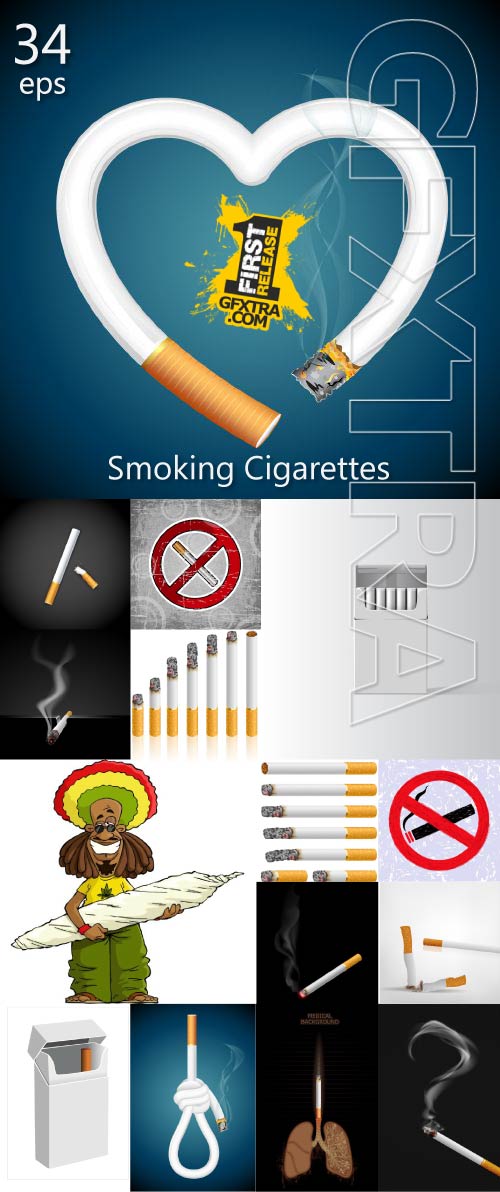 Smoking Cigarettes 34xEPS