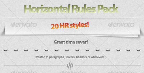GraphicRiver: 20 Horizontal Rule (HR) styles!