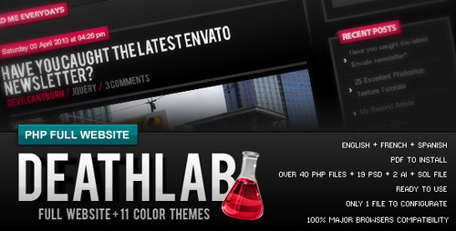 ThemeForest - Death Lab - PHP Full Website - RETAIL