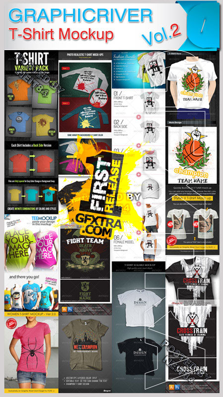 GraphicRiver - Design T-Shirt Mock-up Collection Vol.2