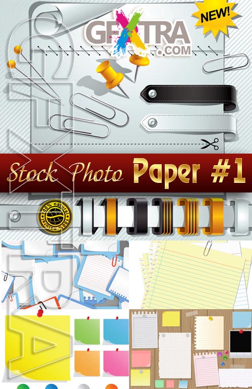 Paper sticker vector #1 - Stock Vector