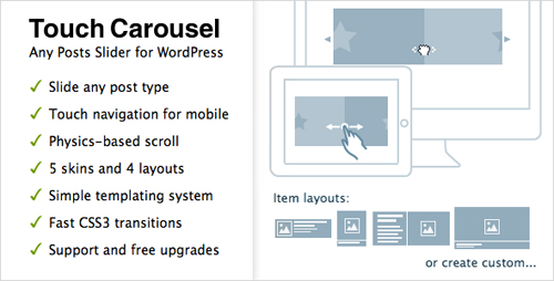CodeCanyon - TouchCarousel v1.2 - Posts Content Slider for WordPress