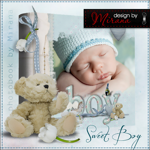 Template photoalbum for newborns - My sweet boy