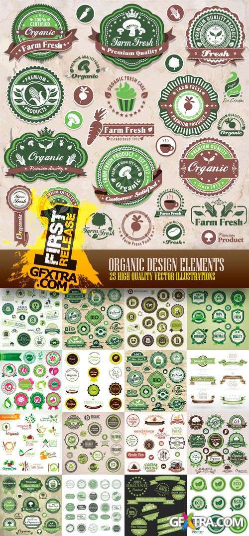 Organic Design Elements 25xEPS