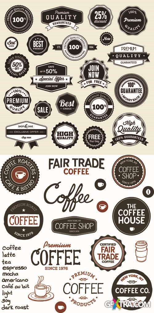 Labels Vector Collection #128