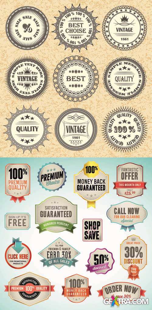 Labels Vector Collection #132