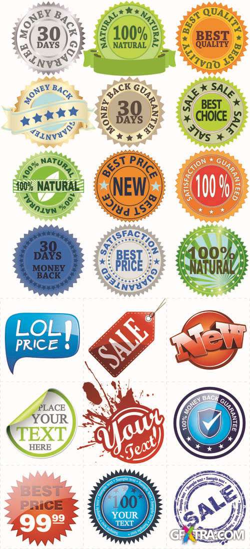 Labels Vector Collection #134