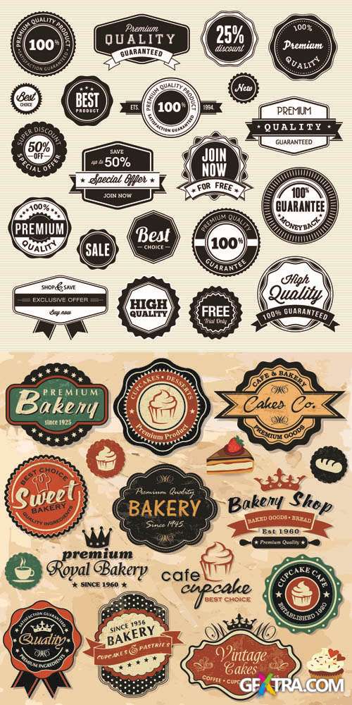 Labels Vector Collection #142