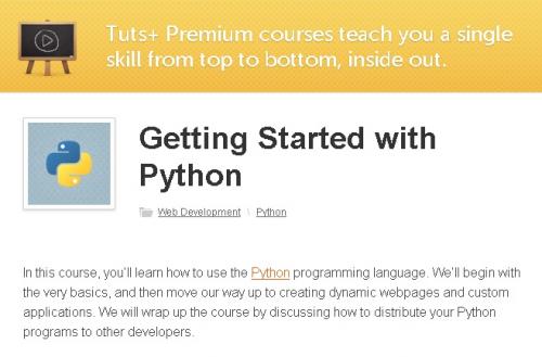 [tutsplus] Getting Started with Python (2012)