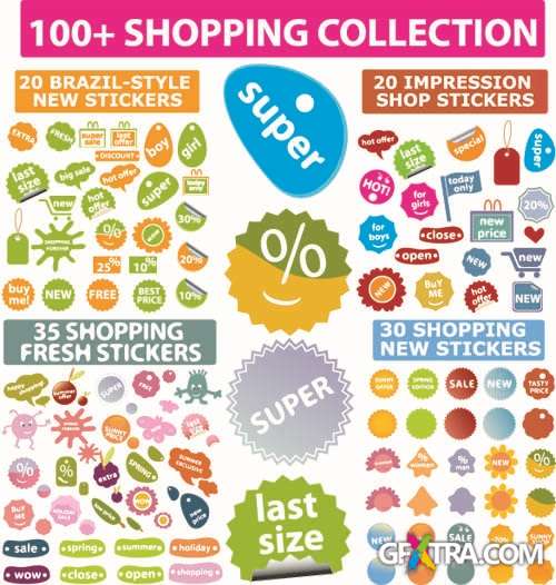 Labels Vector Collection #163
