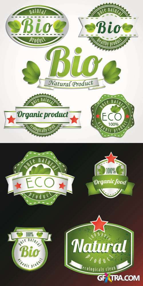 Bio - Labels Vector Collection #174