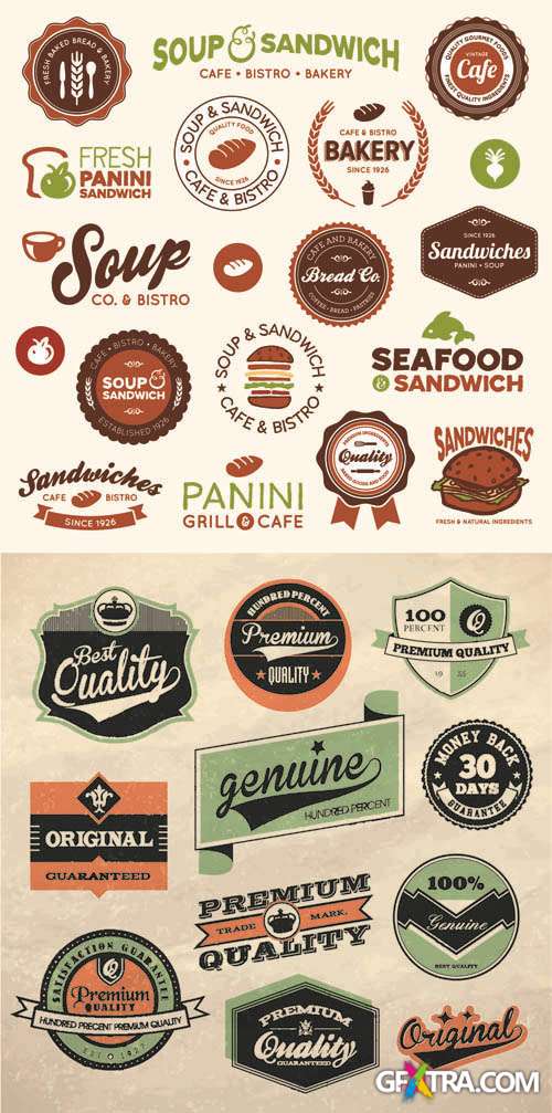 Labels Vector Collection #176