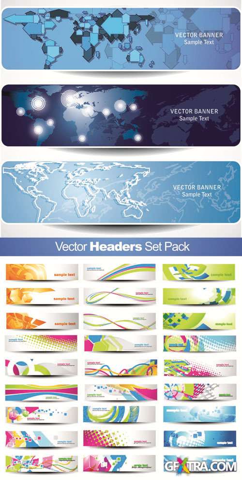 Creative Banners Vector Pack #57, 2xEPS