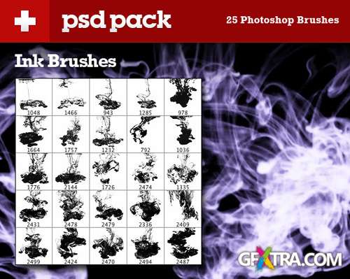 Exclusive Brush Pack 25 Ink Brushes - +psd pack