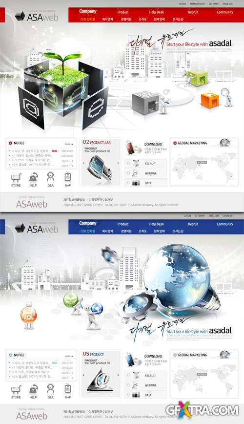 Korean Business PSD Web Templates