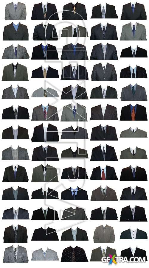 Men\'s Suits and Shirts, 122xPSD