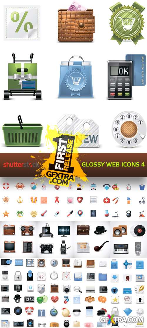 Glossy Web Icons 4, 25xEPS