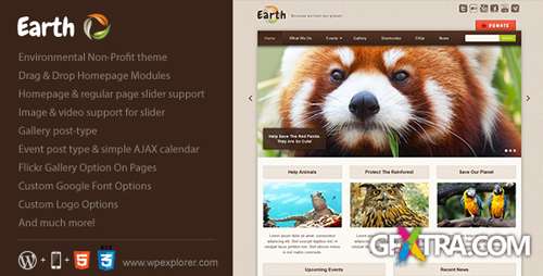 ThemeForest - Earth v1.7 - Eco/Environmental NonProfit WordPress Theme