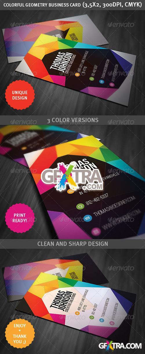 GraphicRiver - Colorful Geometry Business Card