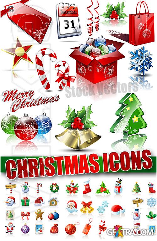 Christmas icons - Stock Vectors