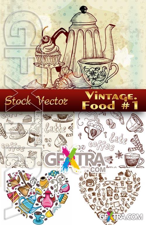 Vintage. Food #1 - Stock Vector