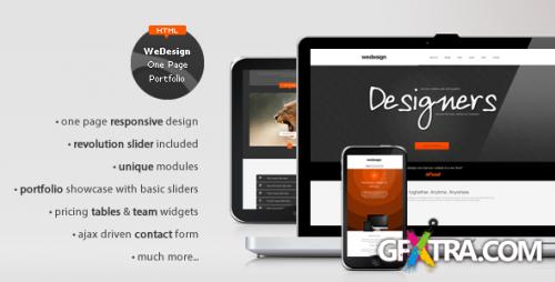 ThemeForest - WeDesign - One Page Responsive Portfolio