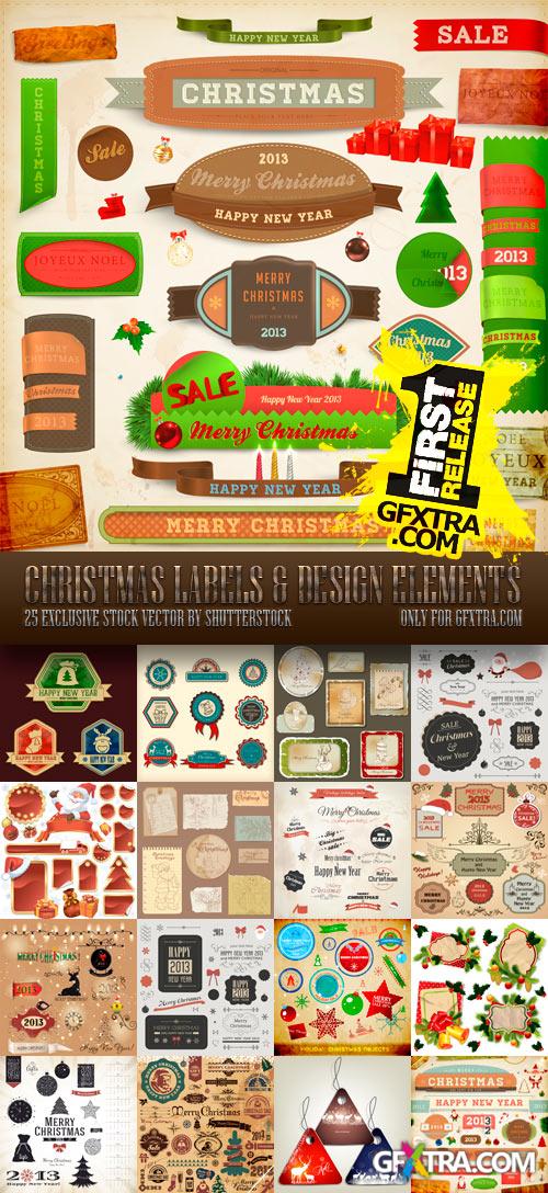 Christmas Labels & Design Elements 25xEPS