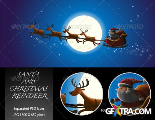 GraphicRiver - Santa and Christmas Reindeer