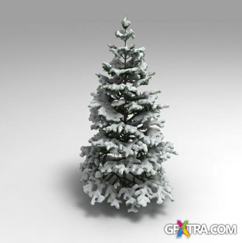 Tree in a Snow - 3D Model