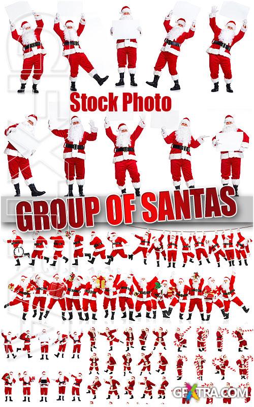 Group of santas - UHQ Stock Photo