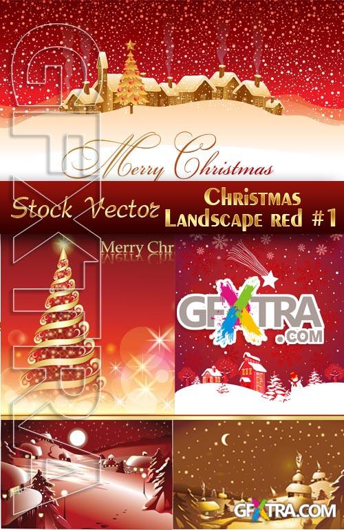 Christmas landscapes #1 - Stock Vector